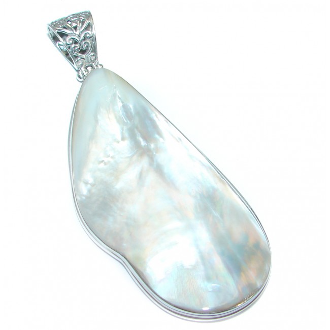 Huge Oriantal Blister Pearl Sterling Silver handmade pendant