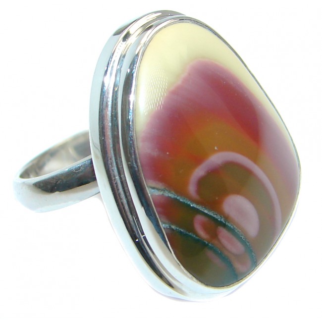 Authentic Imperial Jasper Sterling Silver Ring size adjustable