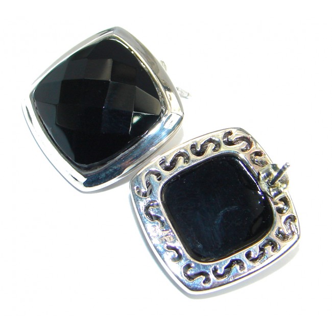 Just Perfect Black Onyx Sterling Silver earrings