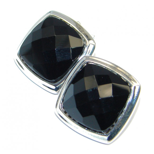 Just Perfect Black Onyx Sterling Silver earrings