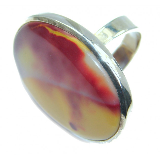 Australian Mookaite Jasper Sterling Silver Ring s. 8 1/2