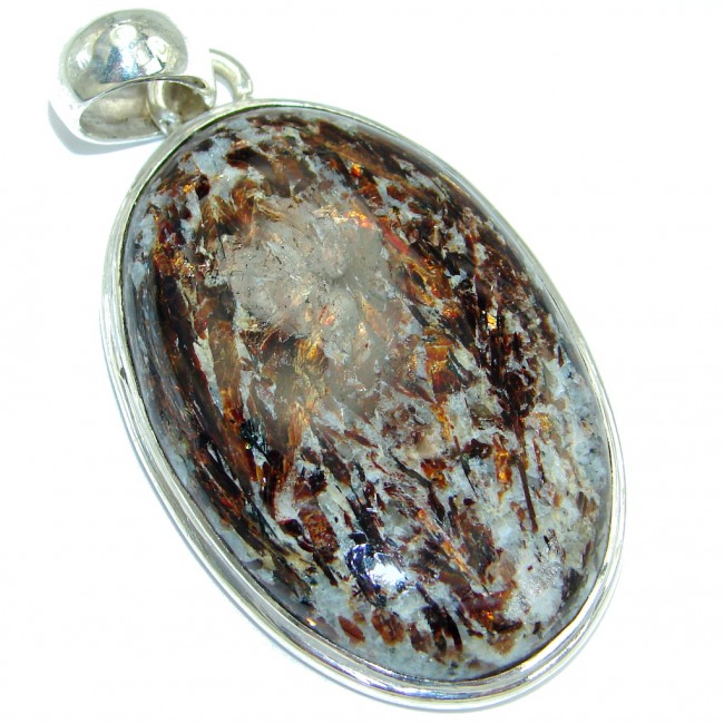 Natural Beauty Astrophyllite Sterling Silver handmade Pendant