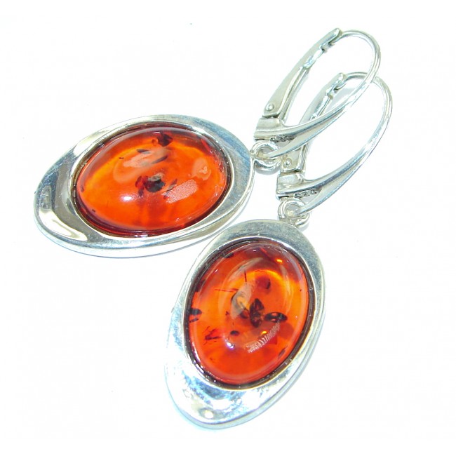 Gorgeous Polish Baltic Amber Handcrafted Sterling Silver earrings