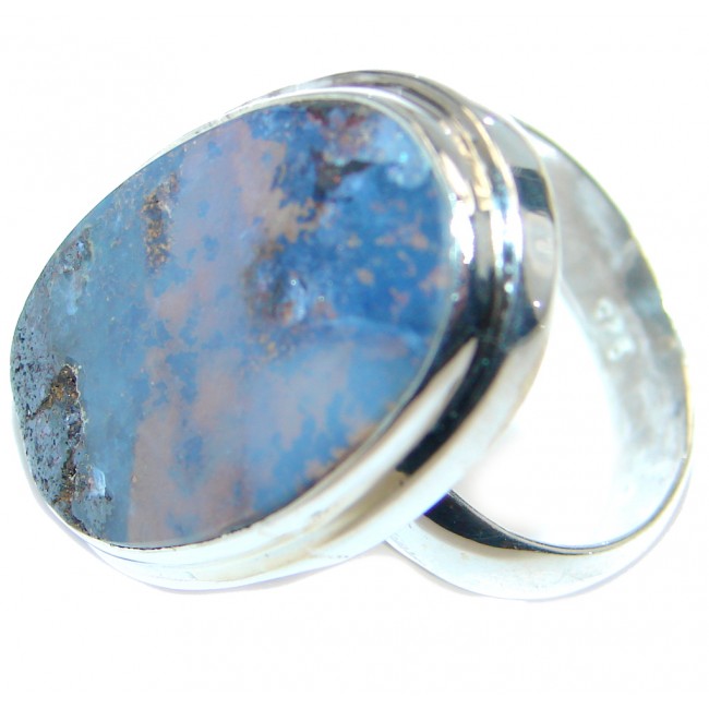 Classic Beauty Boulder Opal Sterling Silver ring size adjustable