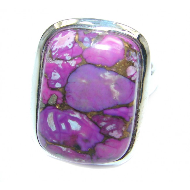Beautiful Purple Turquoise Sterling Silver Ring size 9 1/4