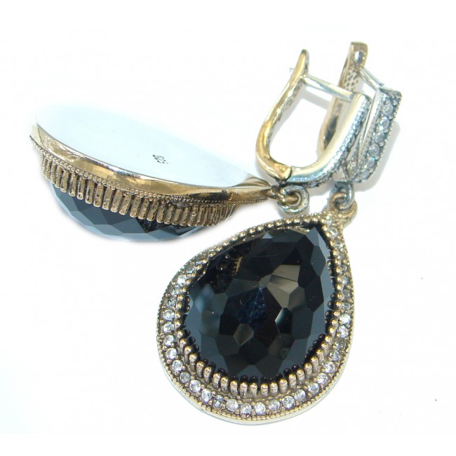 Perfect Onyx Sterling Silver handmade earrings