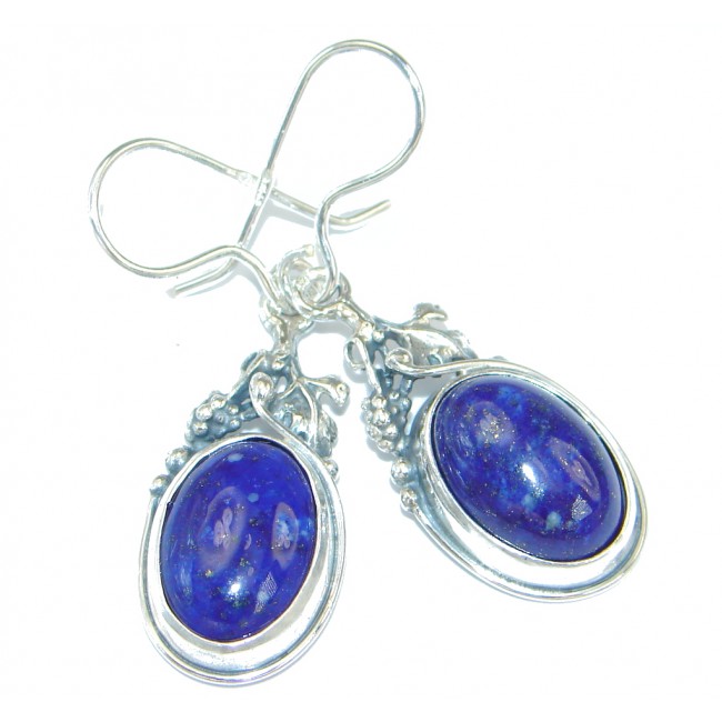 Handcrafted Genuine Lapis Lazuli Sterling Silver handmade earrings