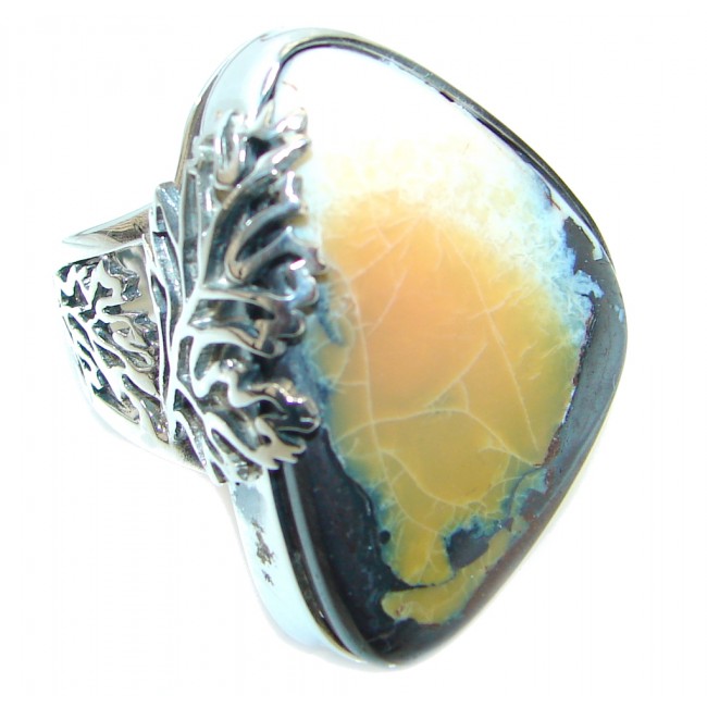 Classic Beauty Boulder Opal Sterling Silver ring size adjustable