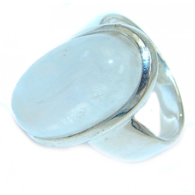 Fire Moonstone Sterling Silver handmade ring size 6 3/4