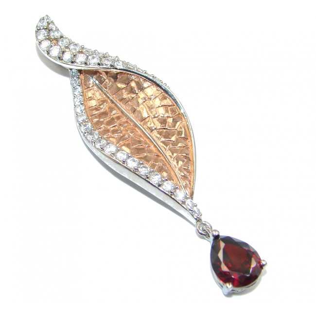 Simple Style Cubic Zirconia gold plated over Sterling Silver Pendant