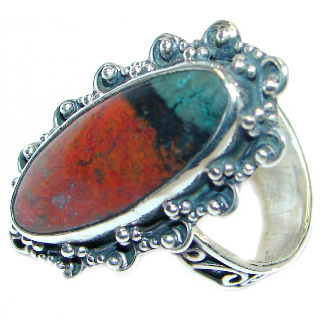 Perfect quality Sonora Jasper Sterling Silver Ring size 7 1/4