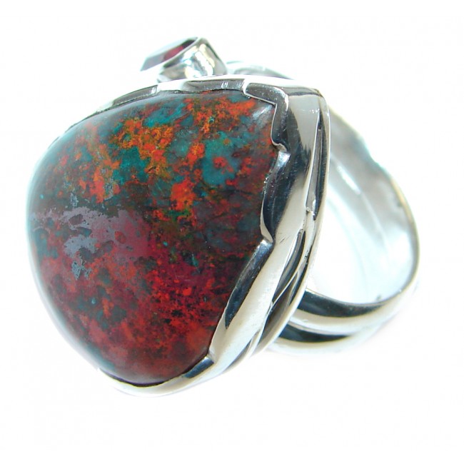 Perfect Sonora Jasper Sterling Silver handcrafted Ring size adjustable