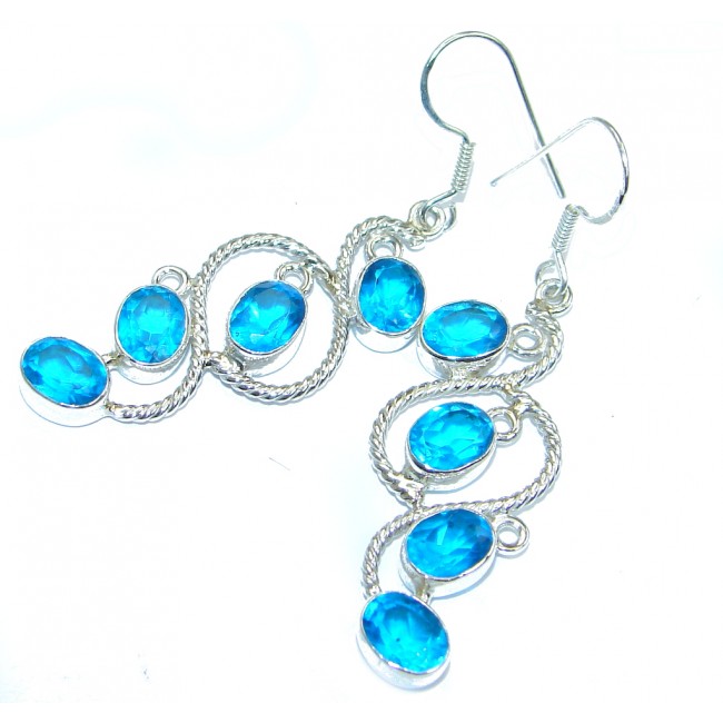Energazing Blue Quartz Sterling Silver handmade earrings