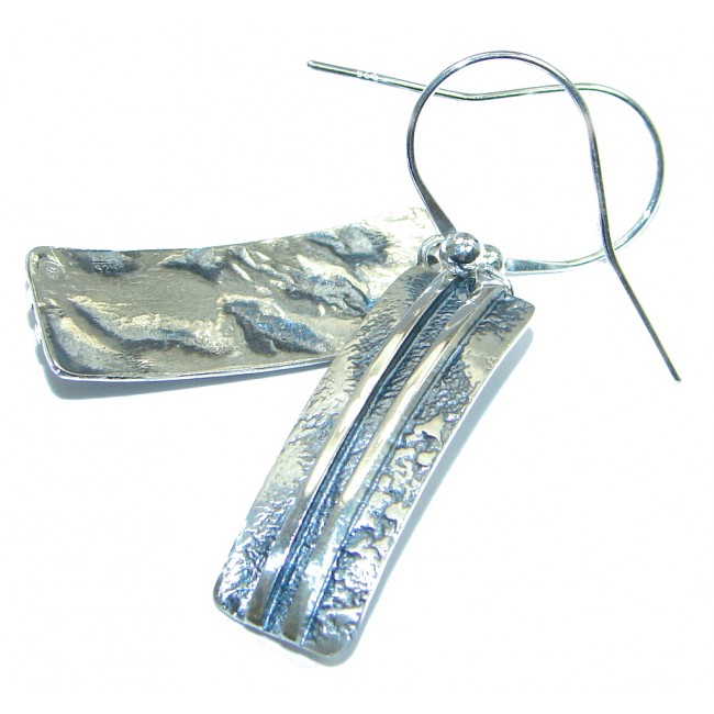 Back to Nature Oxidized Sterling Silver Italy made Earrings