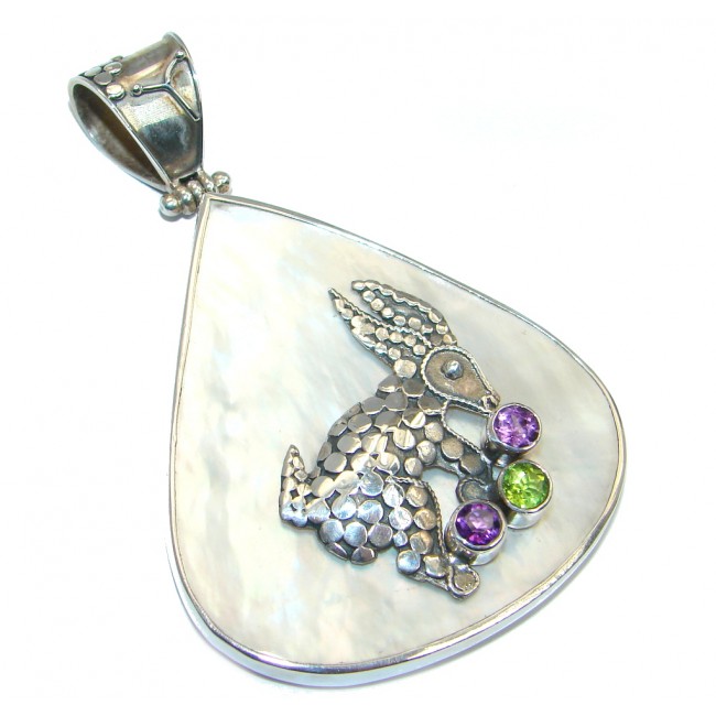 Oriantal Blister Pearl Sterling Silver handmade pendant