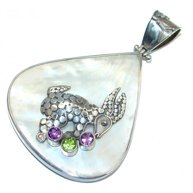 Oriantal Blister Pearl Sterling Silver handmade pendant
