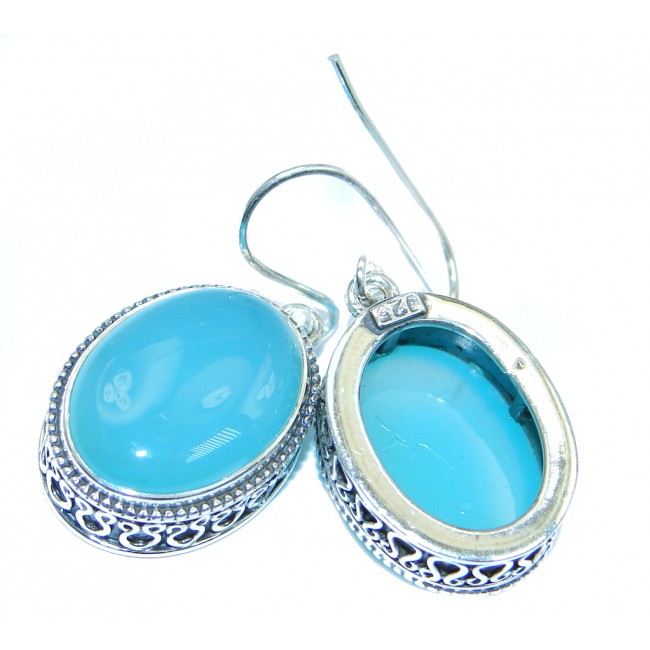 Exclusive Design Chalcedony Agate Sterling Silver earrings