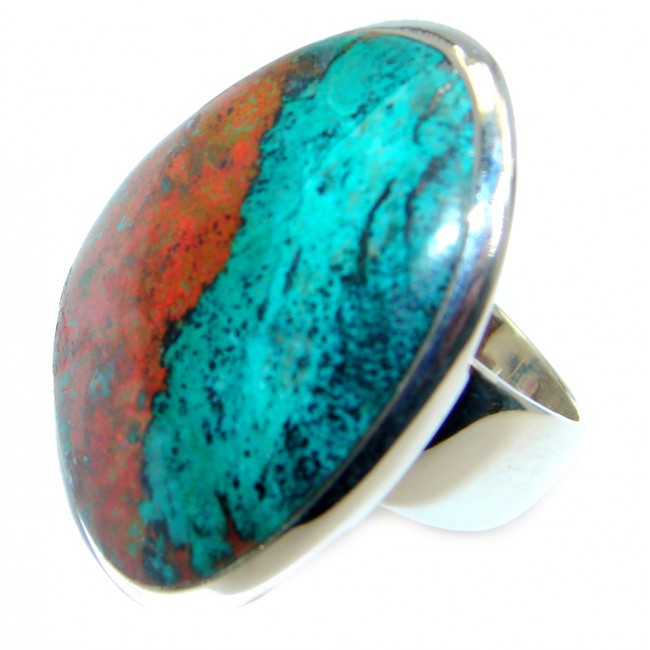 Perfect Sonora Jasper Sterling Silver handcrafted Ring size 7 1/2