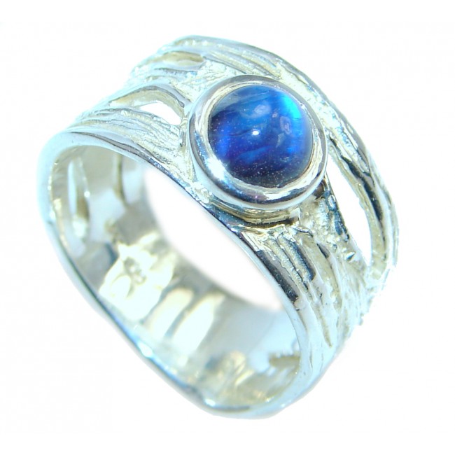 Authentic Blue Kyanite Sterling Silver handmade Ring s. 7