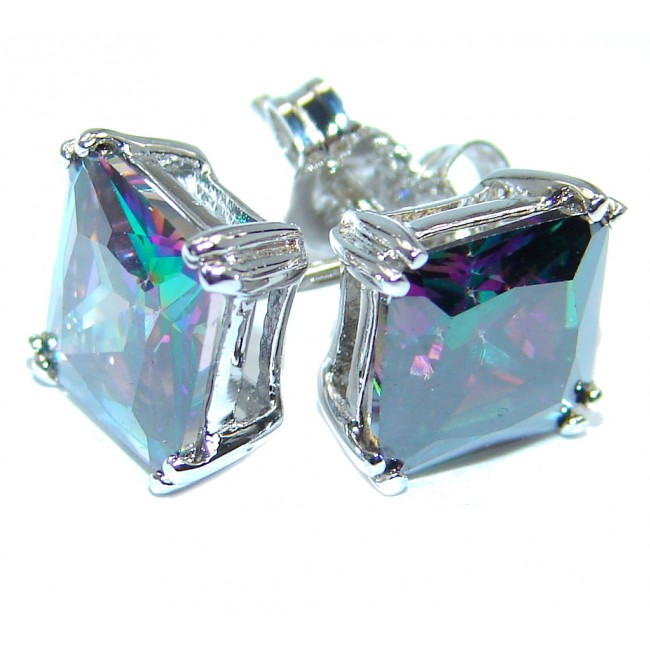 Rainbow Magic Topaz Sterling Silver hancrafted earrings