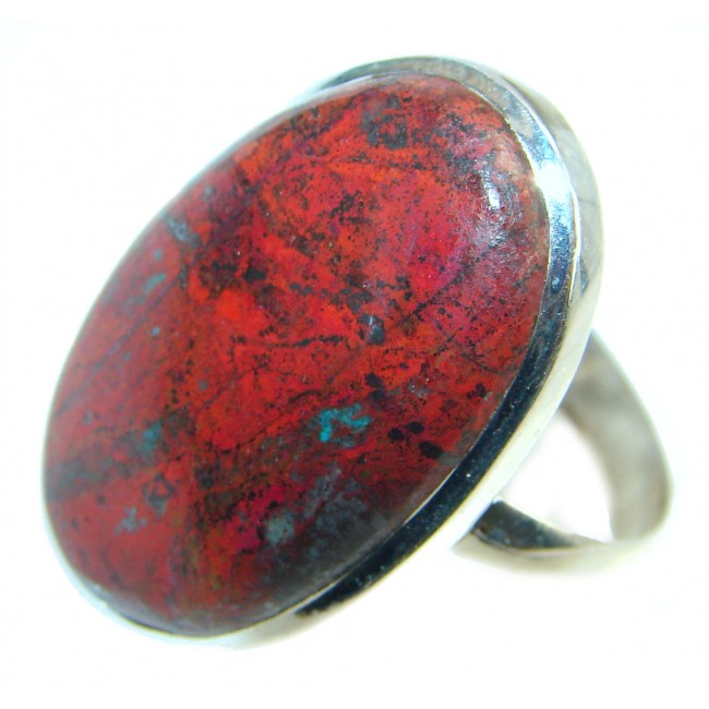 Sonora Jasper Sterling Silver handcrafted Ring size 10 1/4