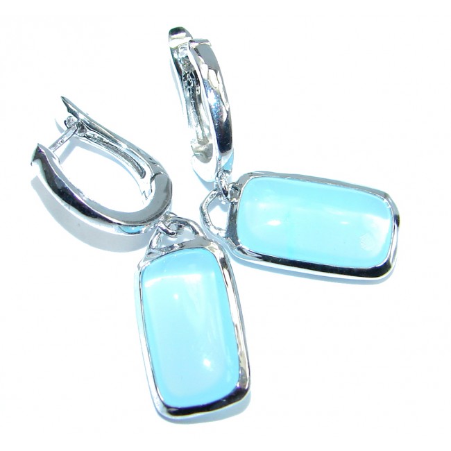 Persian Blue Quartz Sterling Silver handmade earrings