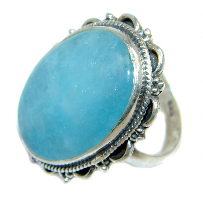 Passiom Fruit Natural 23ct. Aquamarine Sterling Silver Ring size 9