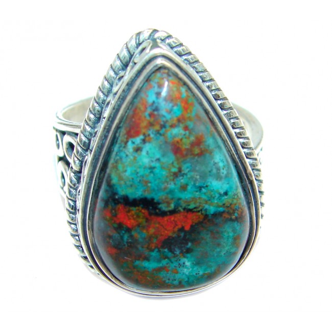 Perfect Sonora Jasper Sterling Silver handcrafted Ring size adjustable