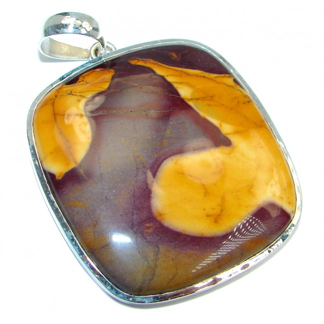 Large Fancy AAA quality Mookaite Sterling Silver handmade Pendant