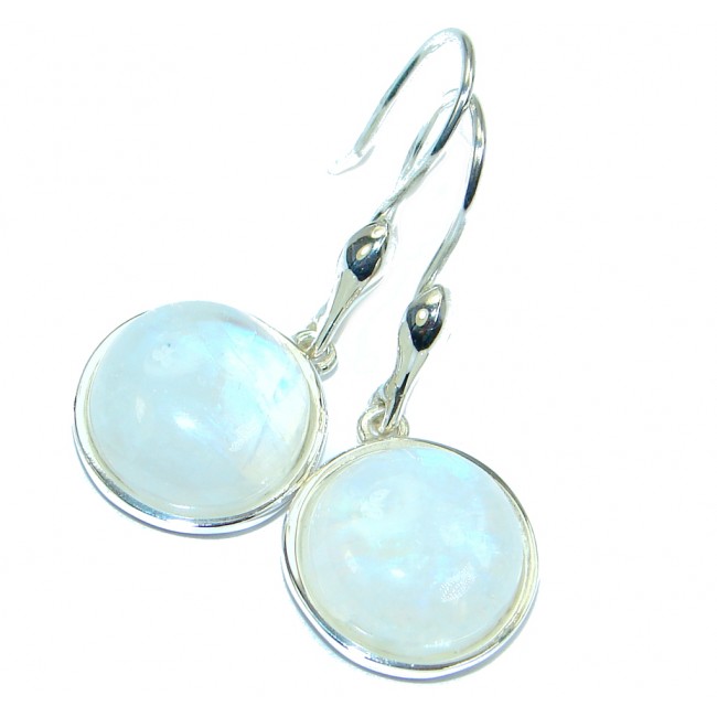 Sublime Design White Moonstone Sterling Silver earrings