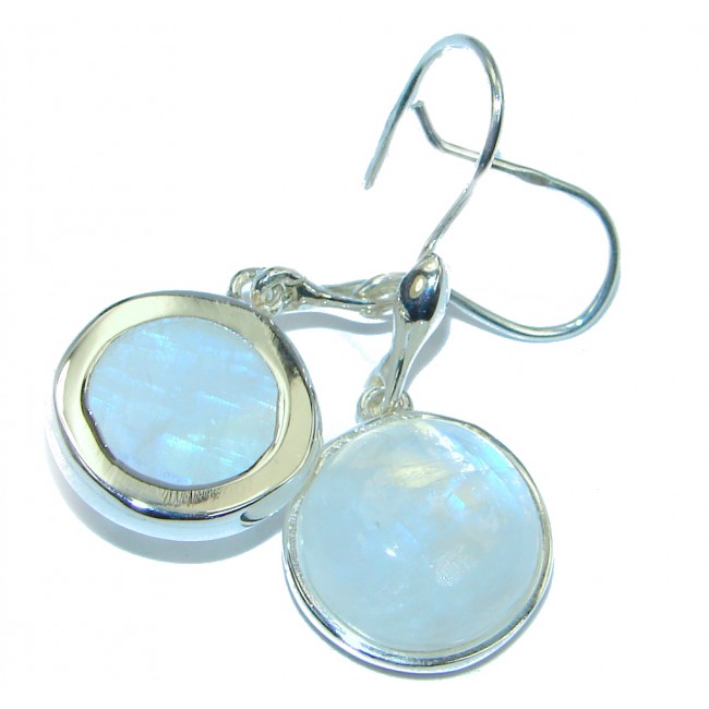 Sublime Design White Moonstone Sterling Silver earrings