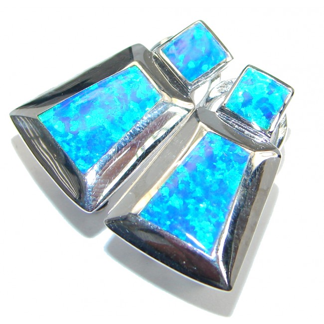 Exclusive Japanese Fire Opal Sterling Silver stud earrings