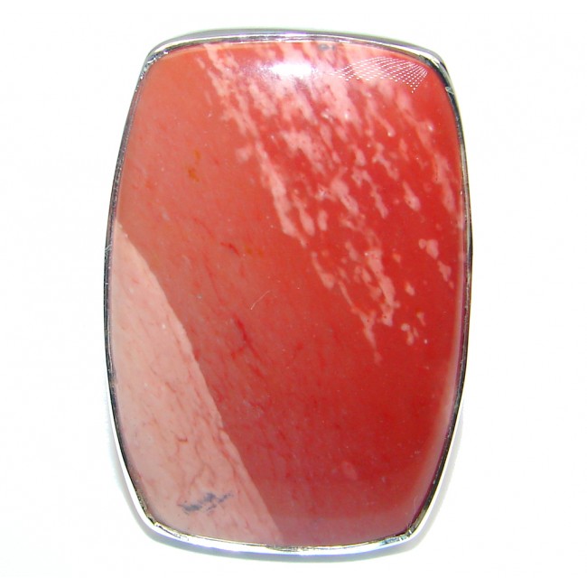 Simle Style Perfect Red Jasper Sterling Silver handmade Ring s. 7