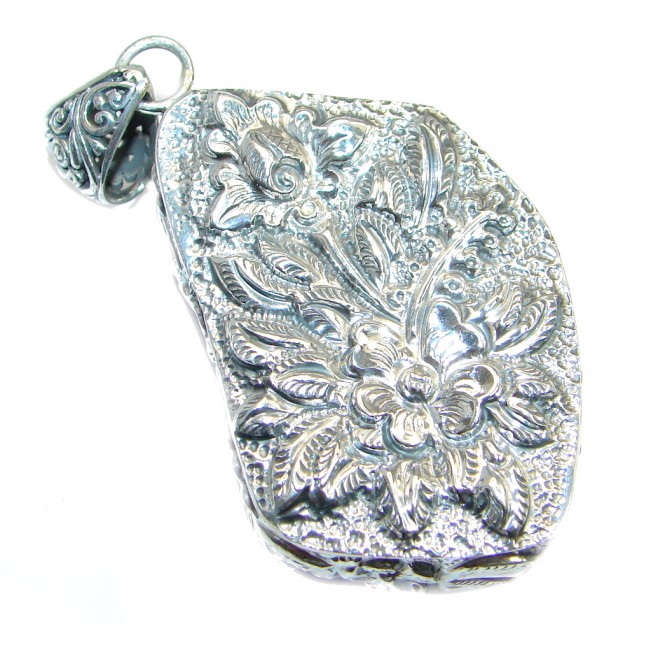 Protective Energy genuine Amethyst Cluster Sterling Silver handmade Pendant