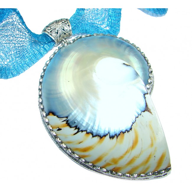 Giant New Design Ocean Shell Sterling Silver necklace