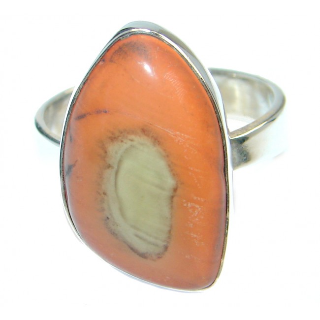 Charming Design authentic Imperial Jasper Sterling Silver ring size 10