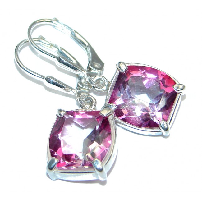 Stunning Pink Topaz Sterling Silver earrings