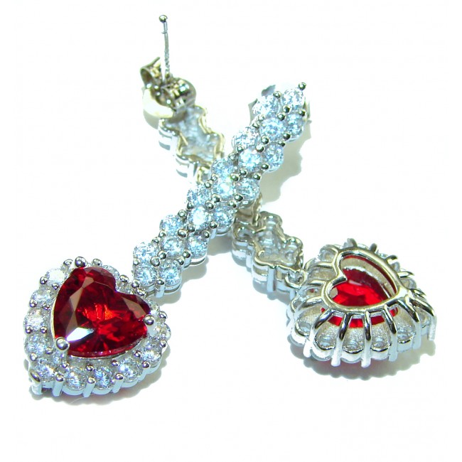 Timeless Treasure Ruby .925 Sterling Silver handcrafted Earrings