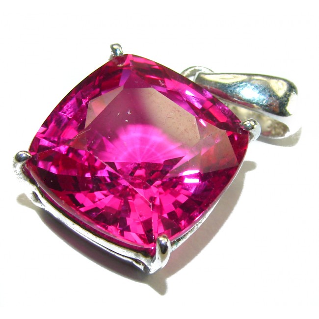 Best quality Genuine Pink Raspberry Topaz .925 Sterling Silver handcrafted pendant