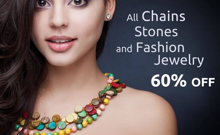 Chains, Stones and Fashion Jewelry 60% OFF