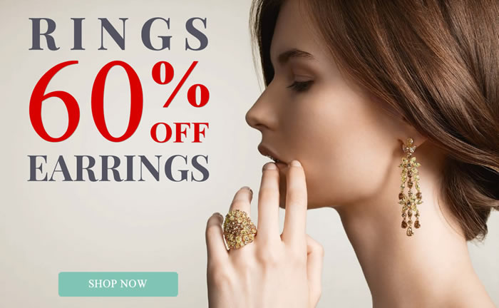One Week Only - 60% OFF Rings & Earrings
