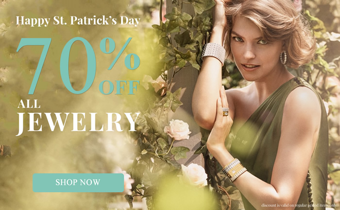 St. Patrick's Day SALE - All Jewelry 70% OFF