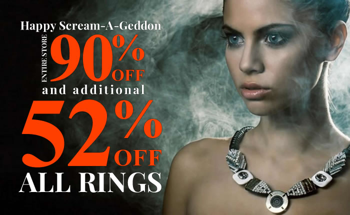 Happy Scream-A-Geddon! All Rings 52% OFF + 50% OFF Other Jewelry