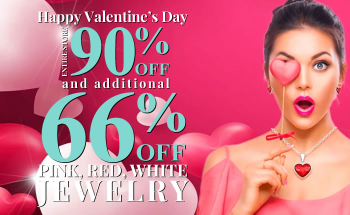 Happy Valentine's Day - All Pink, Red & White Jewelry 66% OFF