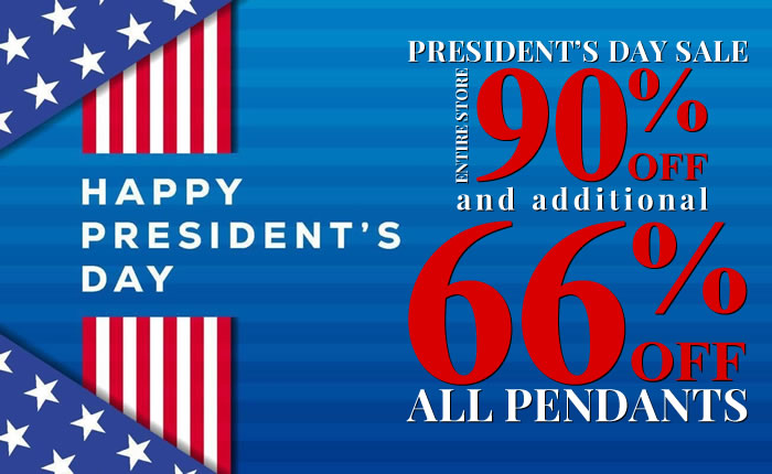 President's Day Sale! All Pendants 66% OFF + All Other Jewelry 63% OFF