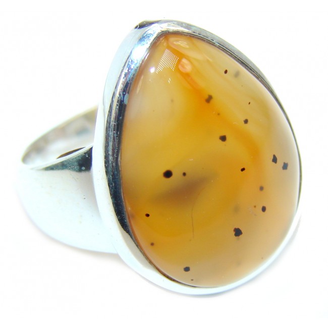 Simplicity Scentic Montana Agate Sterling Silver Ring s. 7