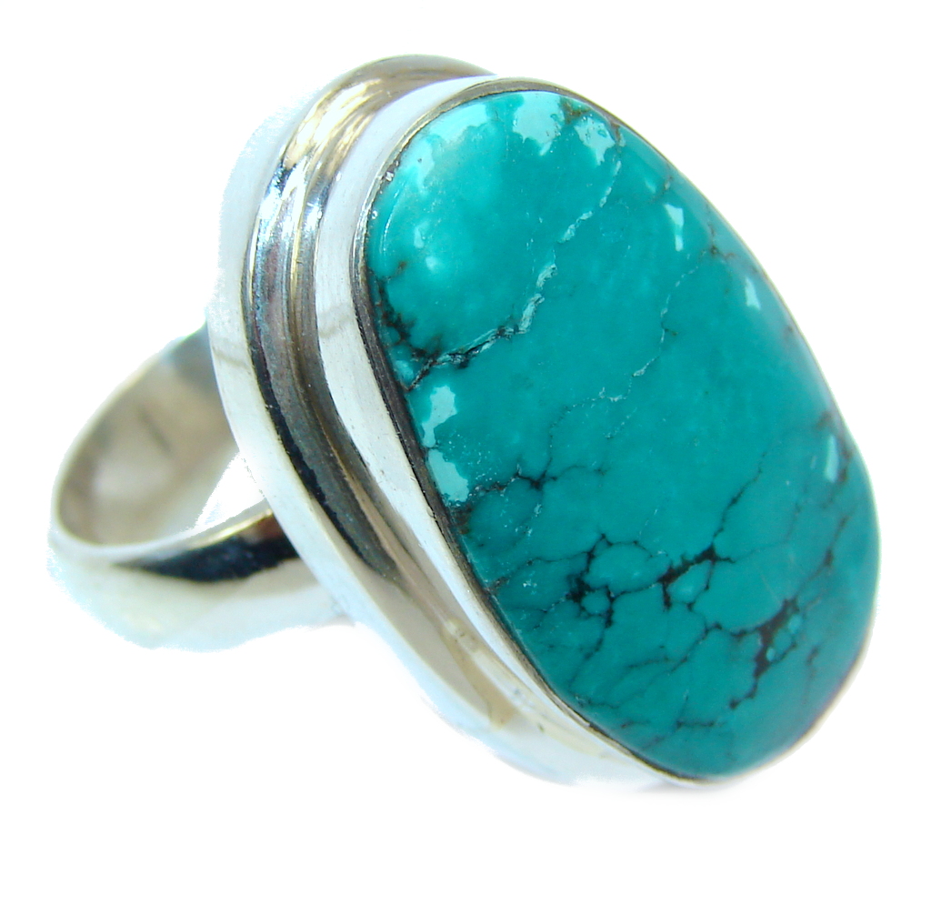 Amazing AAA Genuine Corrico Lake Turquoise Sterling Silver ring s. 7 ...