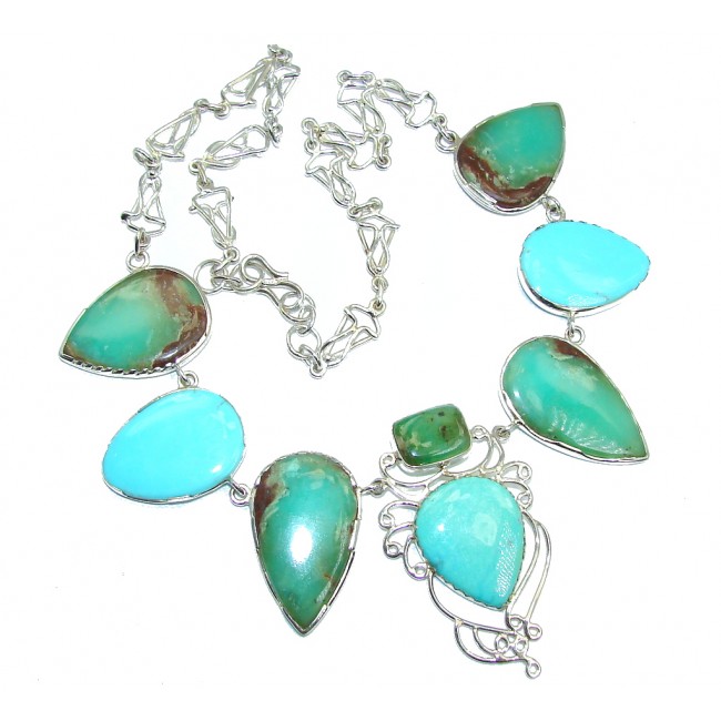 Great quality Corrico Lake Turquoise Chrysocolla Sterling Silver Necklace