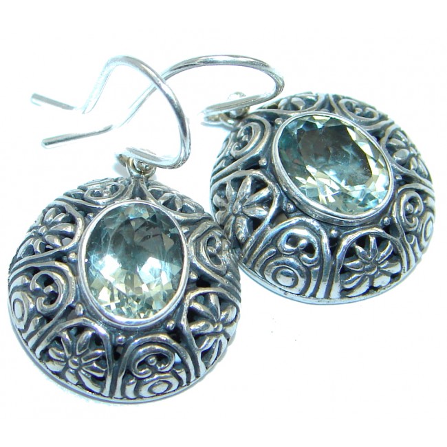 Perfect Blue Topaz Sterling Silver earrings