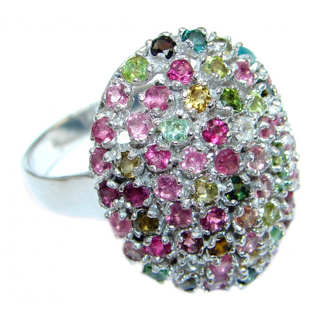 Simply Perfect genuine Tourmaline Sterling Silver Ring s. 9 3/4